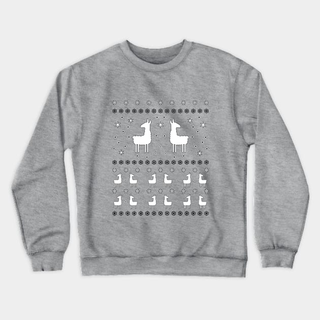 Llama Christmas pattern Crewneck Sweatshirt by helengarvey